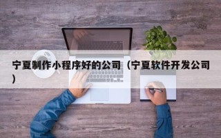 琼中宁夏制作小程序好的公司（宁夏软件开发公司）
